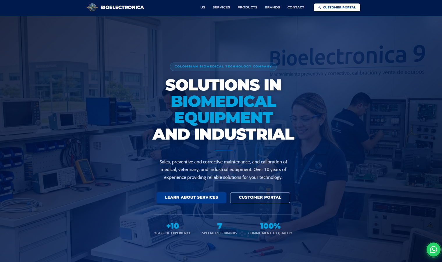 Bio-Electrónica — Client Portal with Firebase