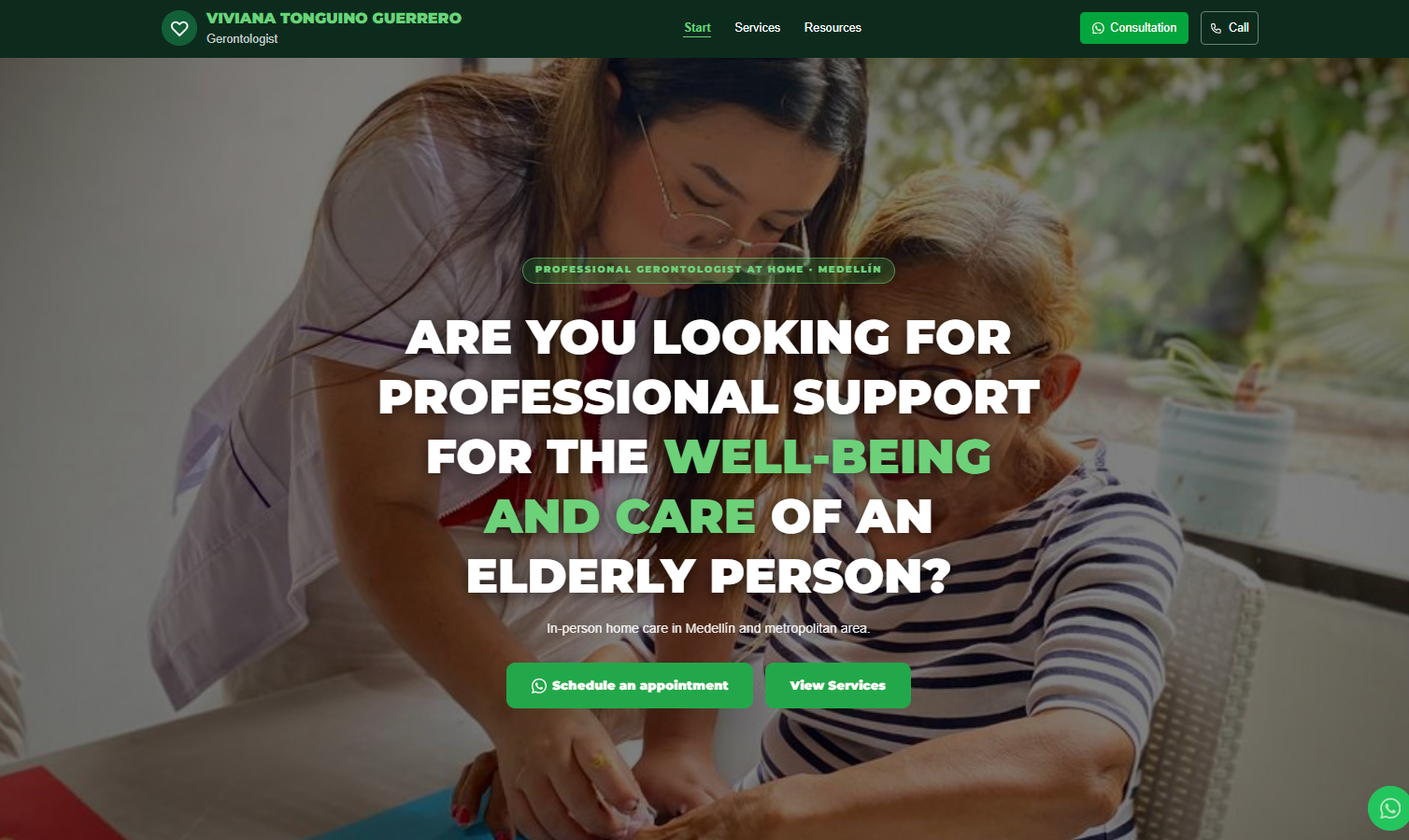 Gerontologist Viviana — Professional Site & Blog