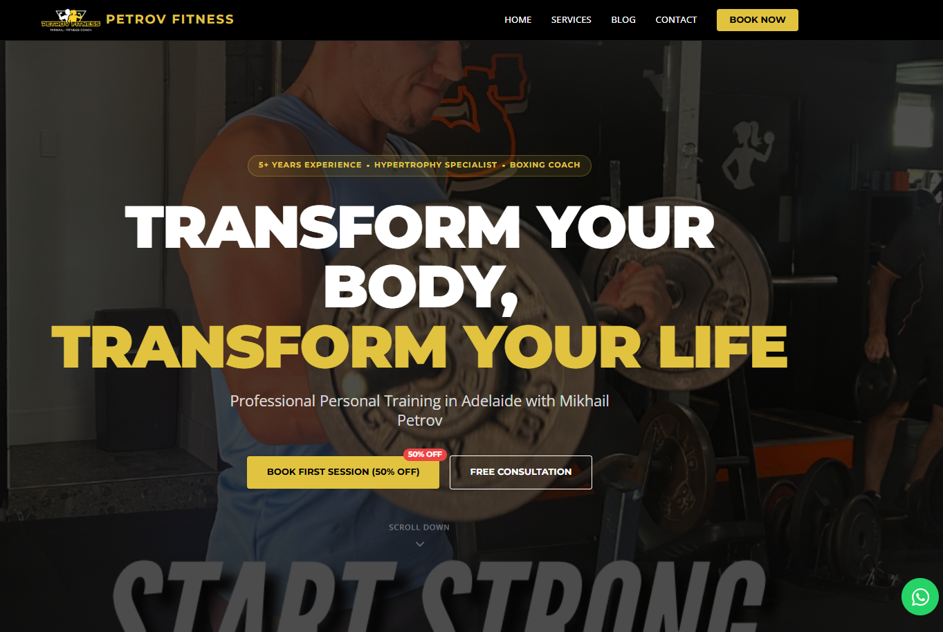 Petrov Fitness — Personal Trainer Website